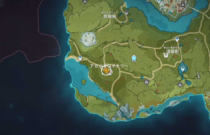 アカツキワイナリーの場所