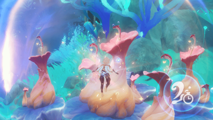 サンゴ礁とウナギ