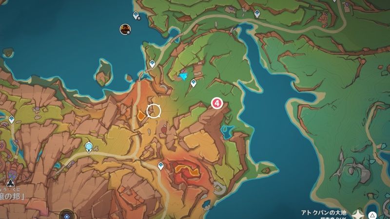 ④のライノ仔竜の場所