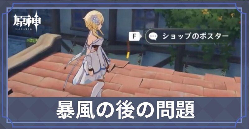 暴風の後の問題