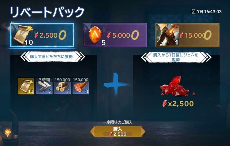 リベートパック