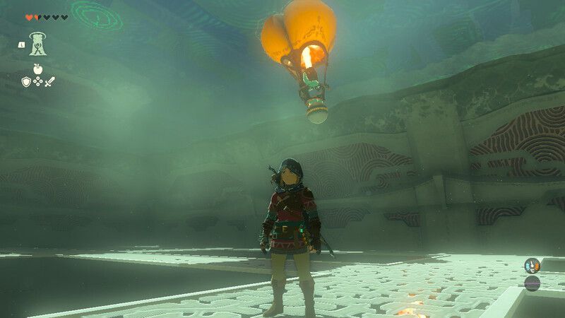 気球を使いボールを上に持っていく