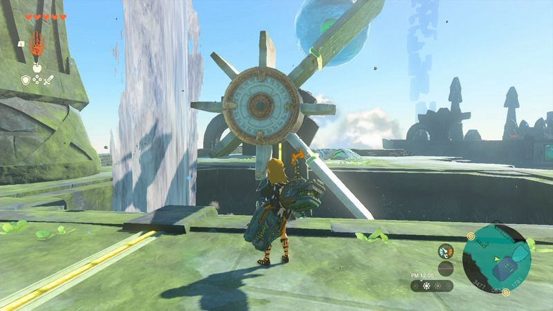 板を付けた水車