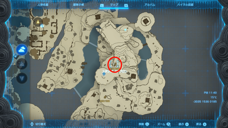 底抜け洞窟のマップ画像