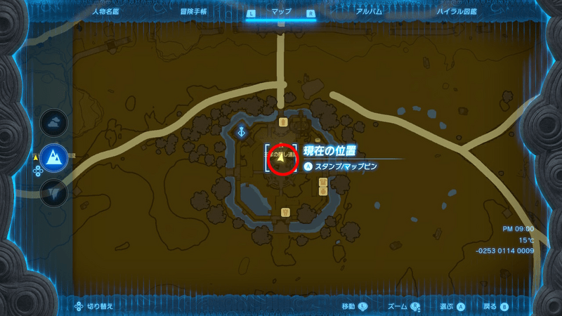 王家の隠し通路拡大マップ