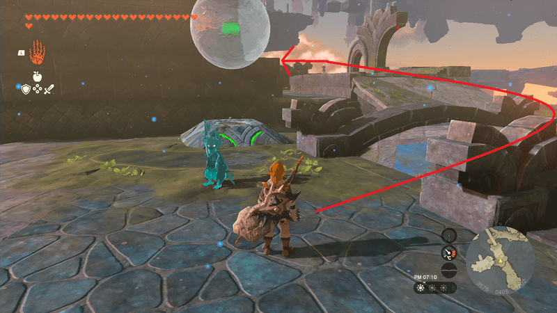 右へ曲がる場所