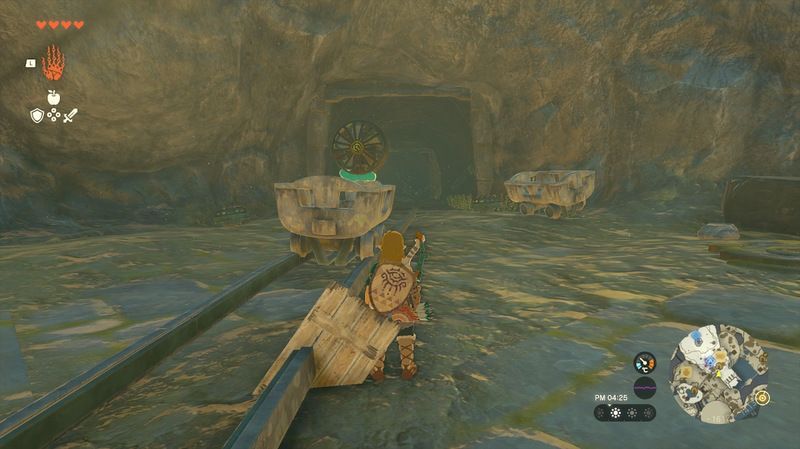 トロッコを作り奥まで進む