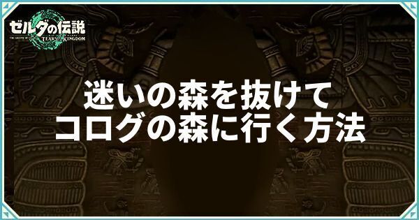 迷いの森を抜けてコログの森に行く方法