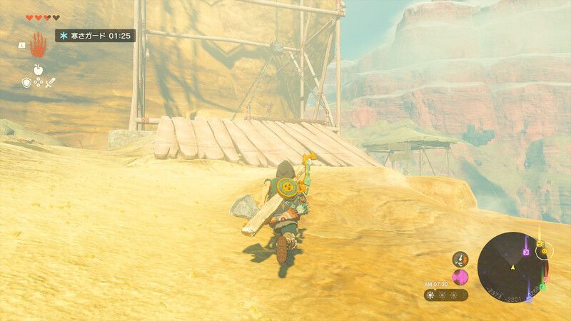 鳥望台真下のリフトでクヌギダと会話する