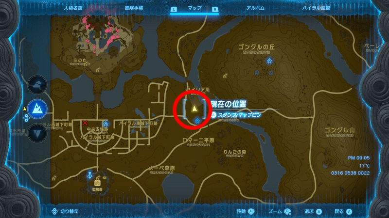 監視砦の桜の木マップ