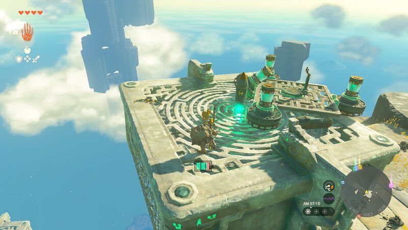 ゾナウギアの乗り物を浮遊岩に乗せる