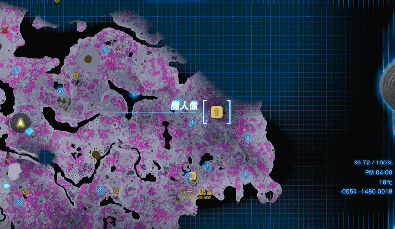 知恵の魔人像のマップ画像