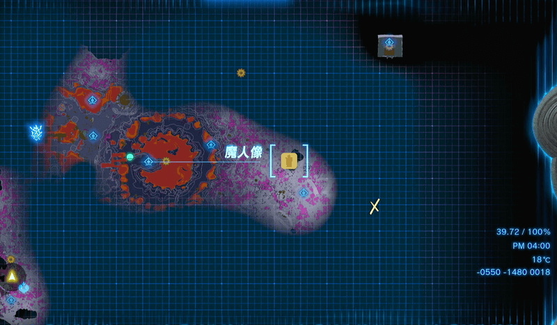 力の魔人像のマップ画像