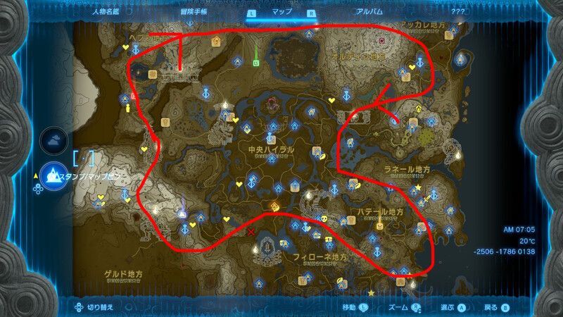 白竜の徘徊ルート