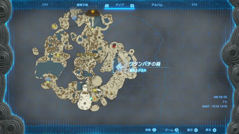 グダンバチの祠のマップ