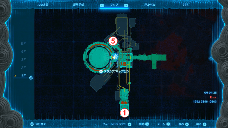 1Fのマップ画像