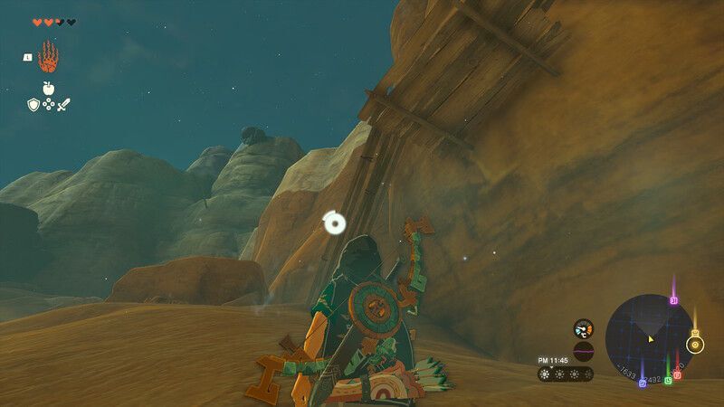 鳥望台を目指し崖を登る