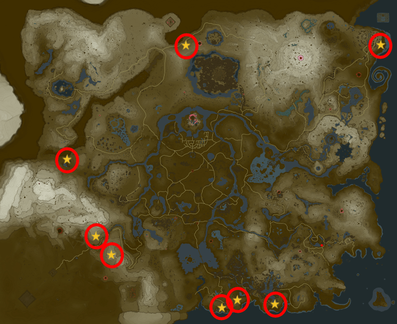 イワロックの出現場所マップ