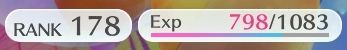 経験値はRANKの横に書いてあるものと一致させています。