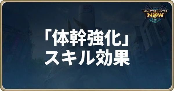 体幹強化のスキル効果