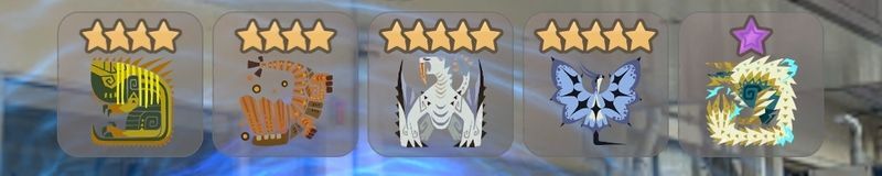 5体の大型モンスターを連続狩猟