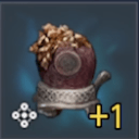 黒く汚れた埋火の石像