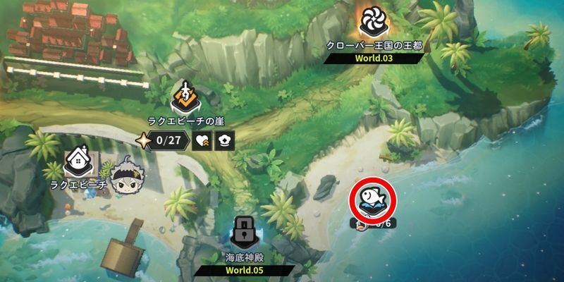 ラクエ近くの海