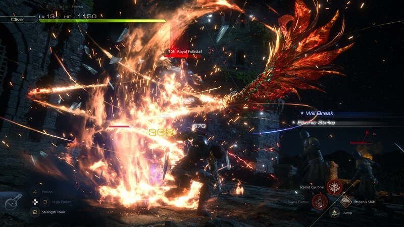 FF16のアクション画像