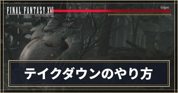 テイクダウンのやり方