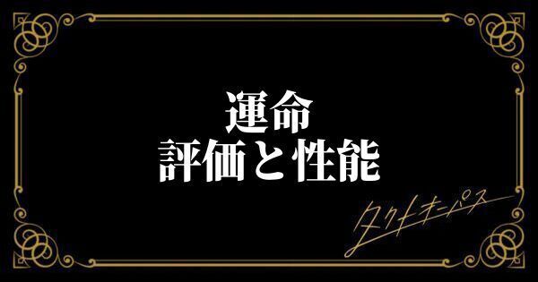 運命の評価と性能