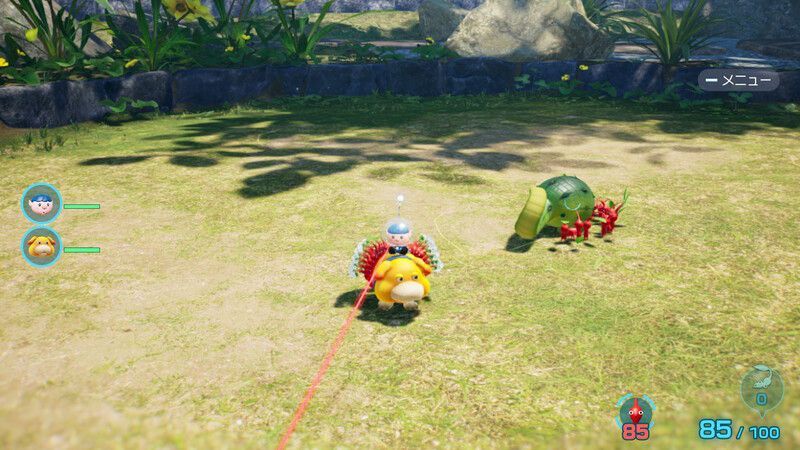 ピクミンを投げても攻撃が入らない