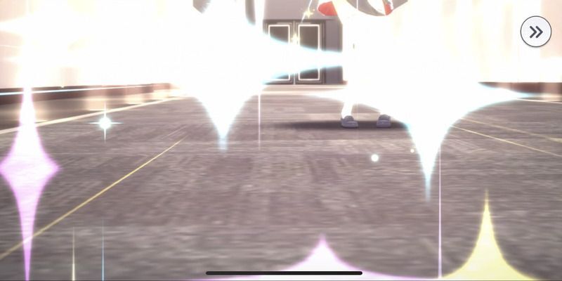 ジュゴンが走り抜ける際の光の演出（虹色）