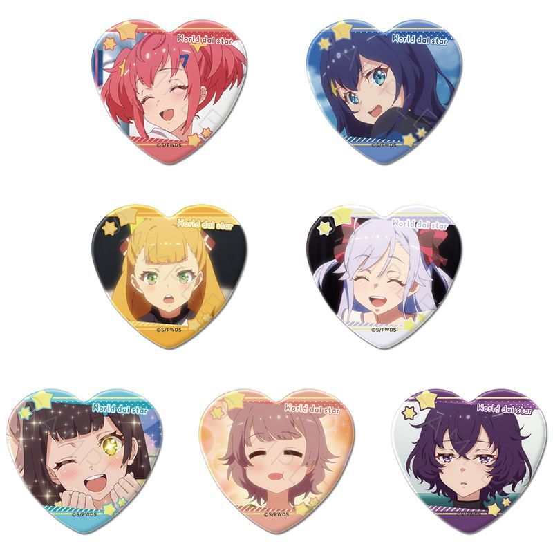 ハート型缶バッジ