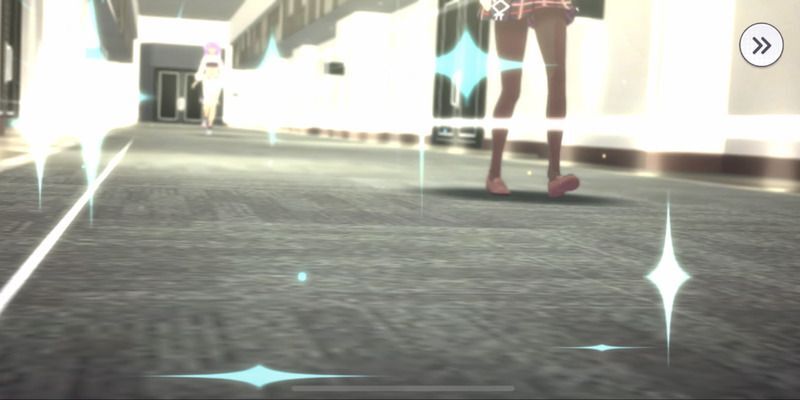 ジュゴンが走り抜ける際の光の演出（青色）