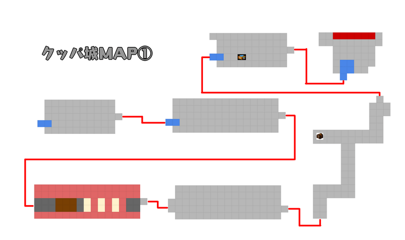 クッパ城のマップ