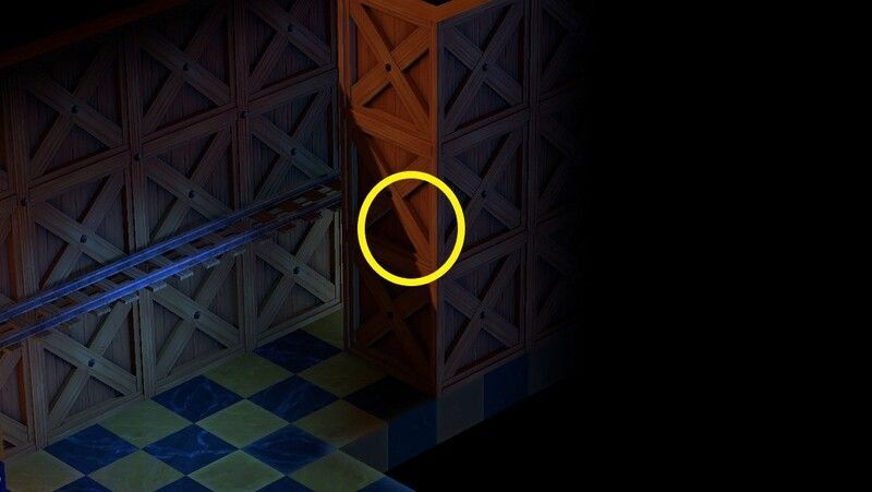 ブッキーが電車に乗って登場する場所の奥