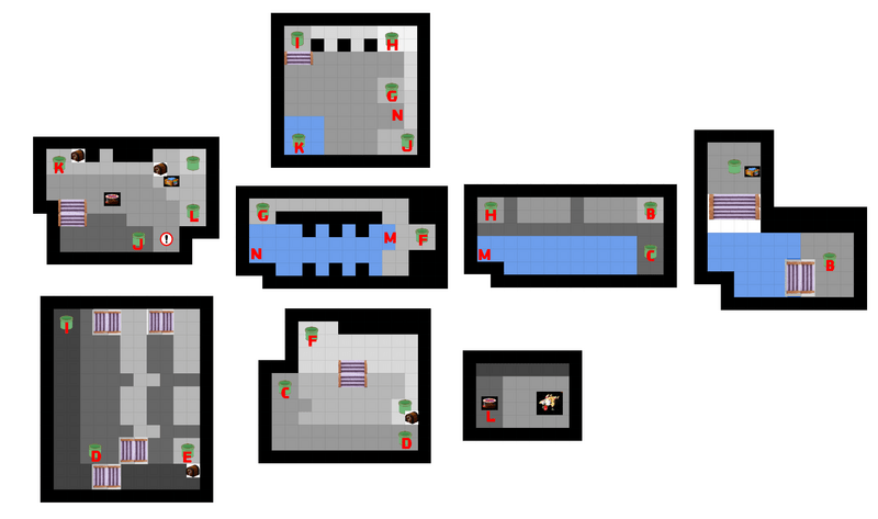 キノケロ水路のマップ