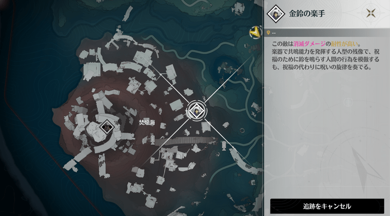 金鈴の楽手の場所