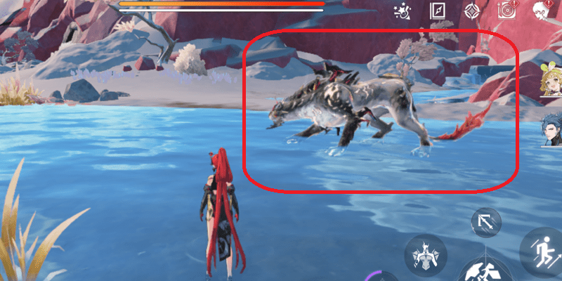 光踏獣の周囲の風景