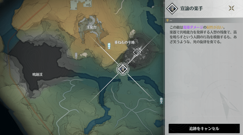 宣論の楽手の場所