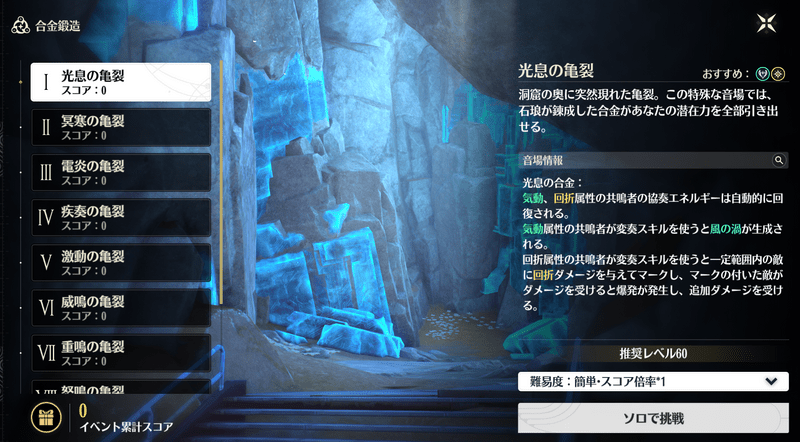 光息の亀裂に挑戦する