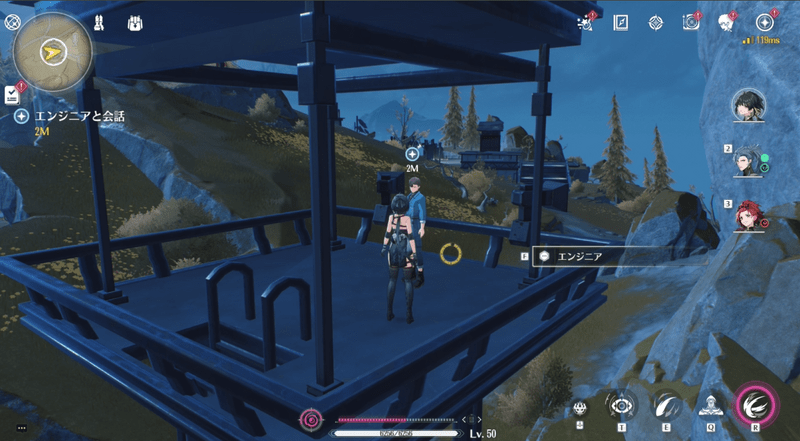 塔の上にいるエンジニア