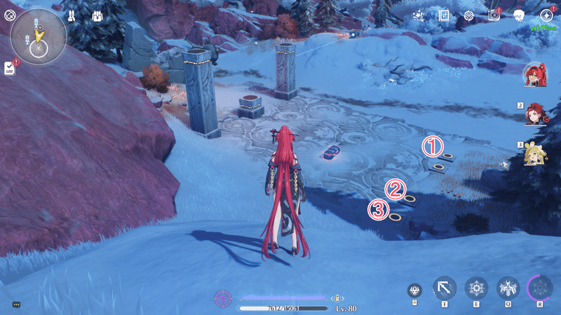 砕光浜の昇降石柱挑戦（正解）