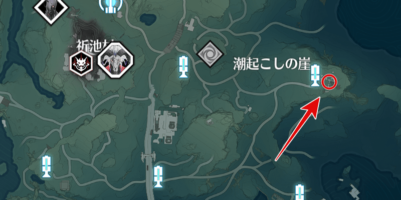 中部台地の灯台を修復の場所