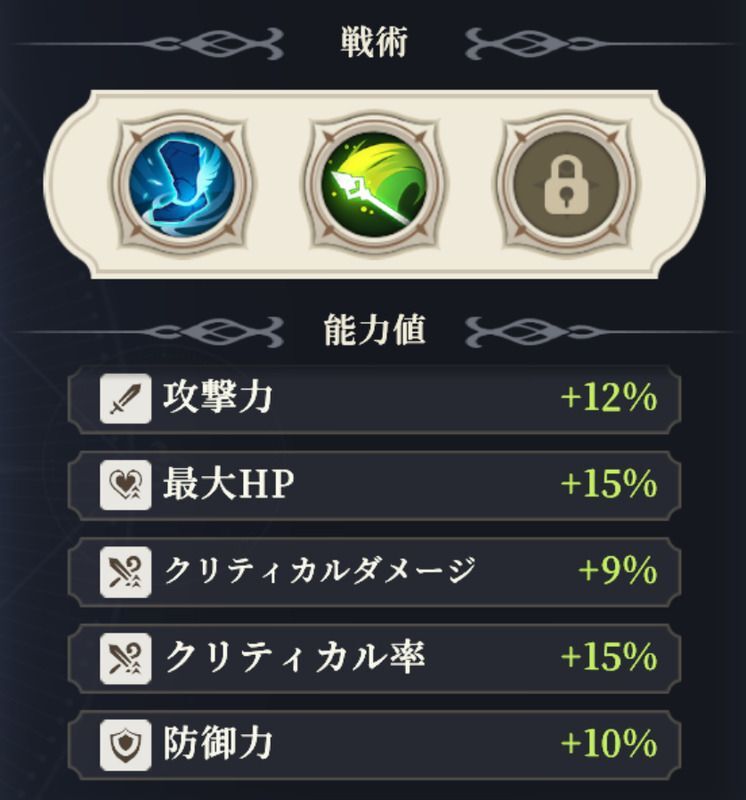 クリア時の戦術覚醒