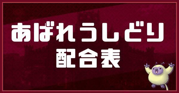 あばれうしどりの配合表