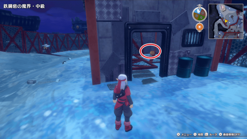 鉄鋼砦の魔界(中級)の小さなメダルの場所詳細1