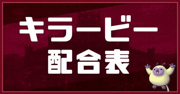 キラービーの配合表