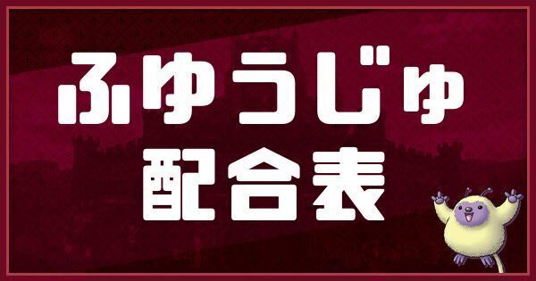 ふゆうじゅの配合表