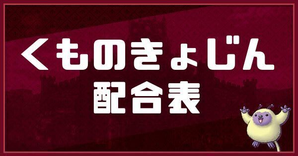 くものきょじんの配合表